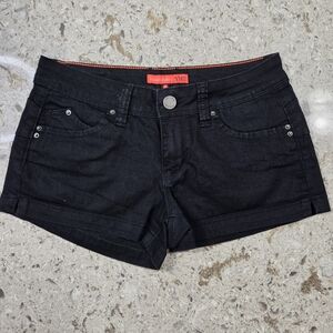 YMI Women's Black Denim Shorts Size 5 Pockets Summer Fun‎ Youthful Cute